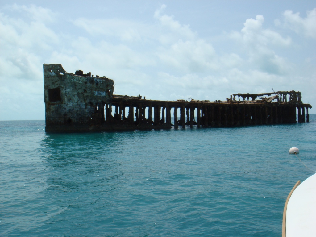 Famous shipwreck in Bimini